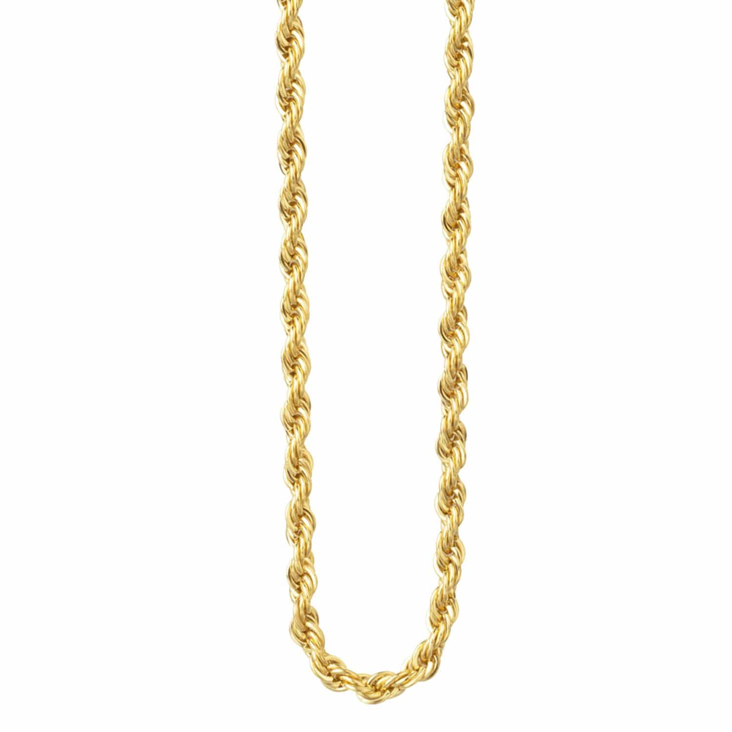 INOX JEWELRY Chains Gold Stainless Steel 5mm French Rope Chain NSTC050G-30