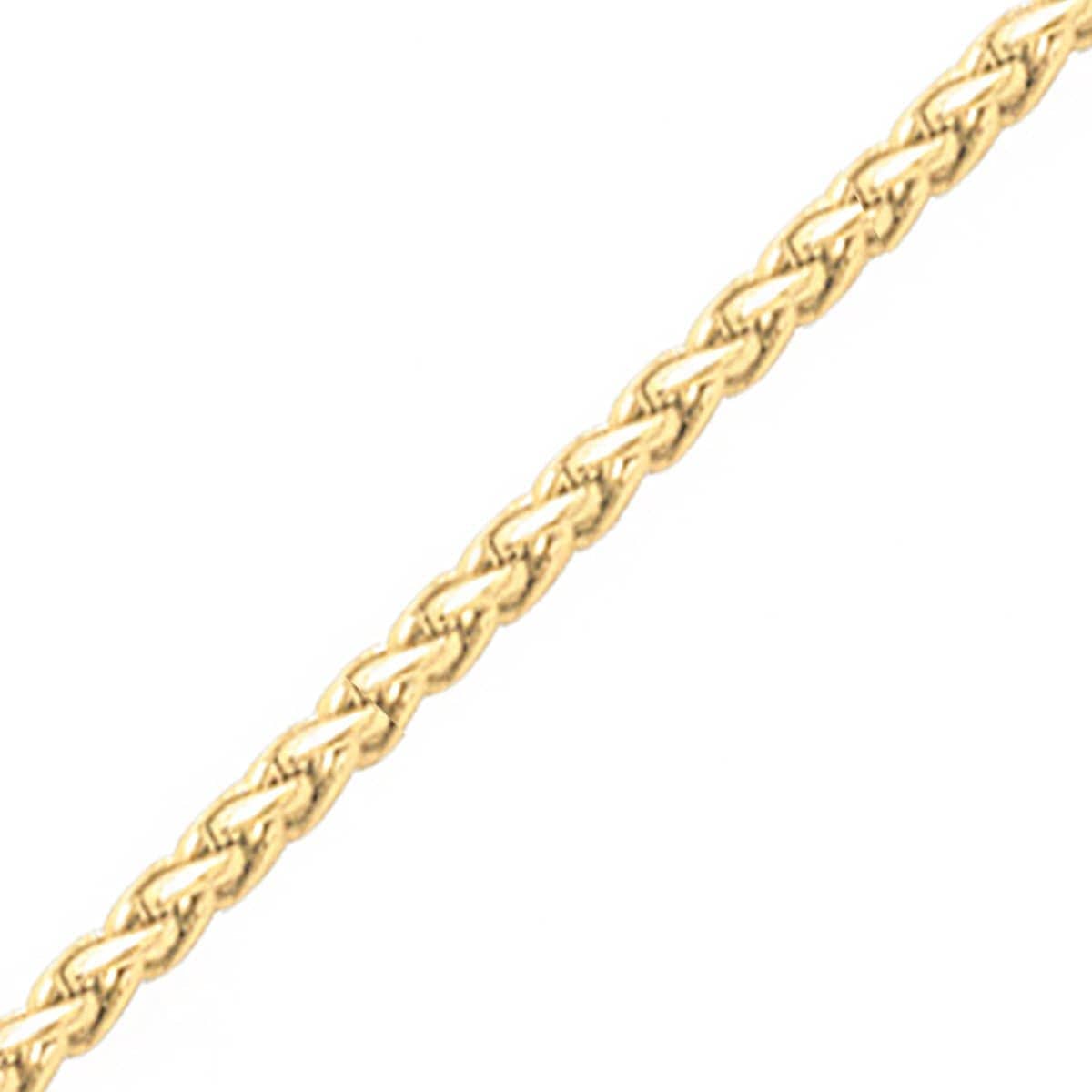 INOX JEWELRY Chains Golden Tone Stainless Steel Polished 3.5 mm Round Wheat Chain