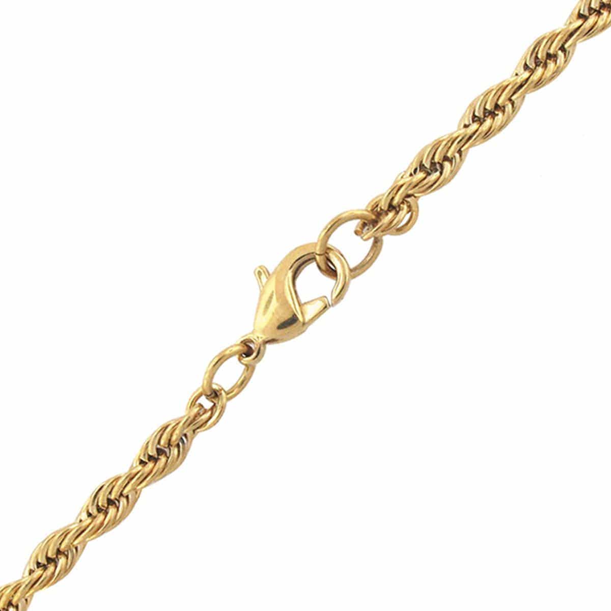 INOX JEWELRY Chains Golden Tone Stainless Steel Polished 3.5mm French Rope Chain