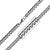 INOX JEWELRY Chains Gunmetal Silver Tone Stainless Steel Brushed Curb Chain NSTC3991-22