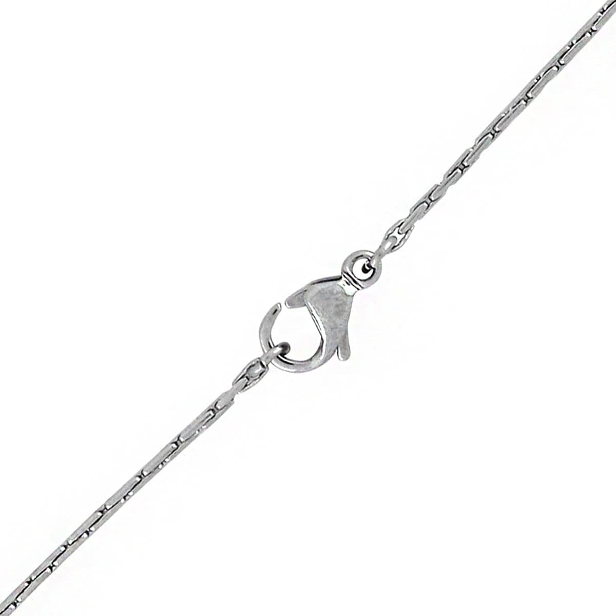 INOX JEWELRY Chains Silver Tone Stainless Steel 0.9 mm Cobra Chain