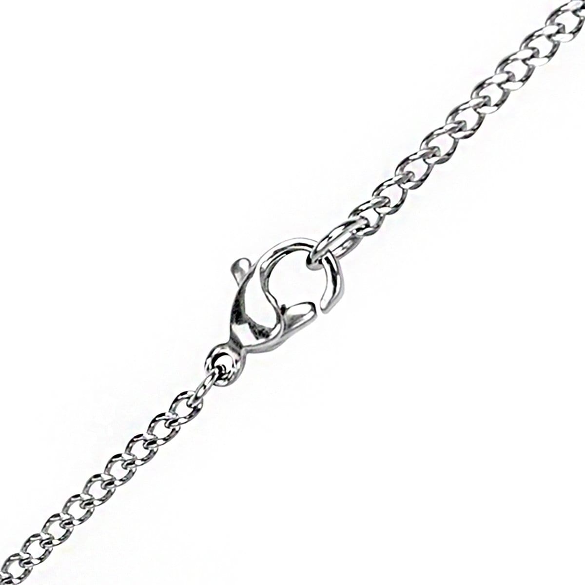 INOX JEWELRY Chains Silver Tone Stainless Steel 2mm Two-Face Diamond Cut Design Chain