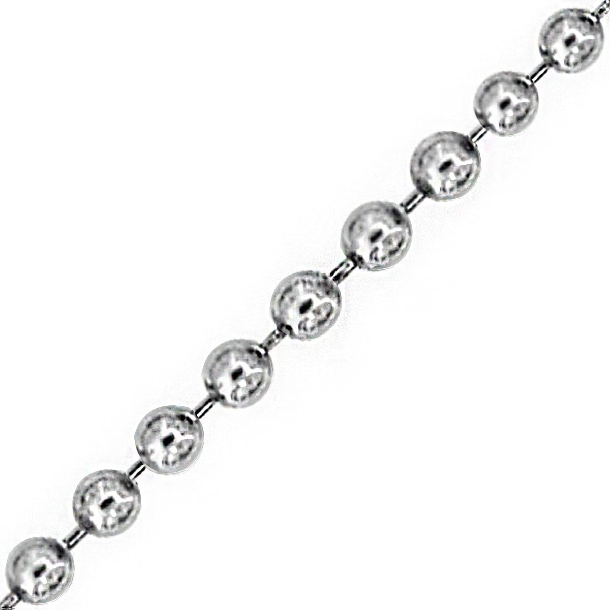 INOX JEWELRY Chains Silver Tone Stainless Steel 3mm Ball Chain