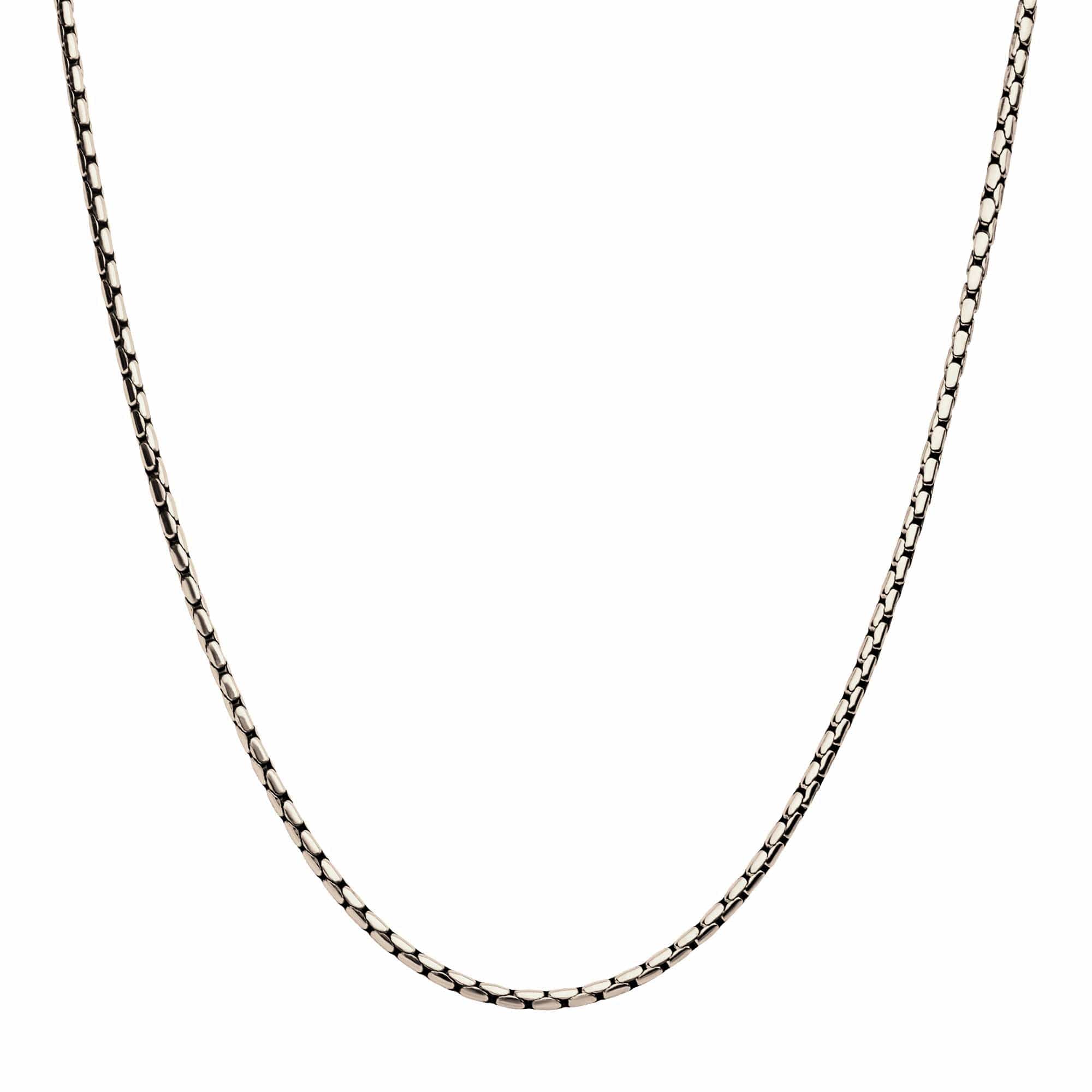 Buy Silver Tone Stainless Steel 3mm Boston Link Chain-INOX Jewelry