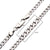 INOX JEWELRY Chains Silver Tone Stainless Steel 4mm Classic Curb Chain