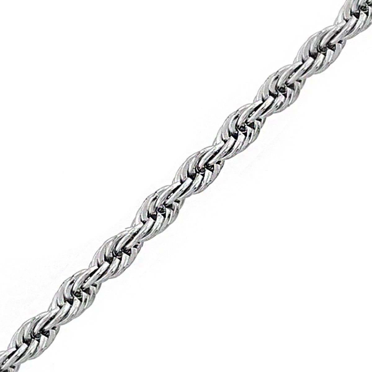 INOX JEWELRY Chains Silver Tone Stainless Steel 5mm French Rope Chain NSTC050-30