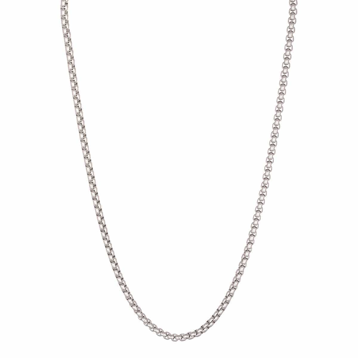 INOX JEWELRY Chains Silver Tone Stainless Steel 5mm Polished Bold Box Link Chain