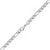 INOX JEWELRY Chains Silver Tone Stainless Steel 6mm Figaro Polished Chain