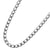 INOX JEWELRY Chains Silver Tone Stainless Steel 8 mm Round Curb Chain