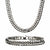 INOX JEWELRY Chains Silver Tone Stainless Steel Double Curb Chain and Bracelet Set NSTC0510-SET