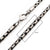 INOX JEWELRY Chains Silver Tone Stainless Steel Oxidized Finish 3mm Boston Link Chain