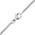 INOX JEWELRY Chains Silver Tone Stainless Steel Polished 1mm Square Wheat Chain
