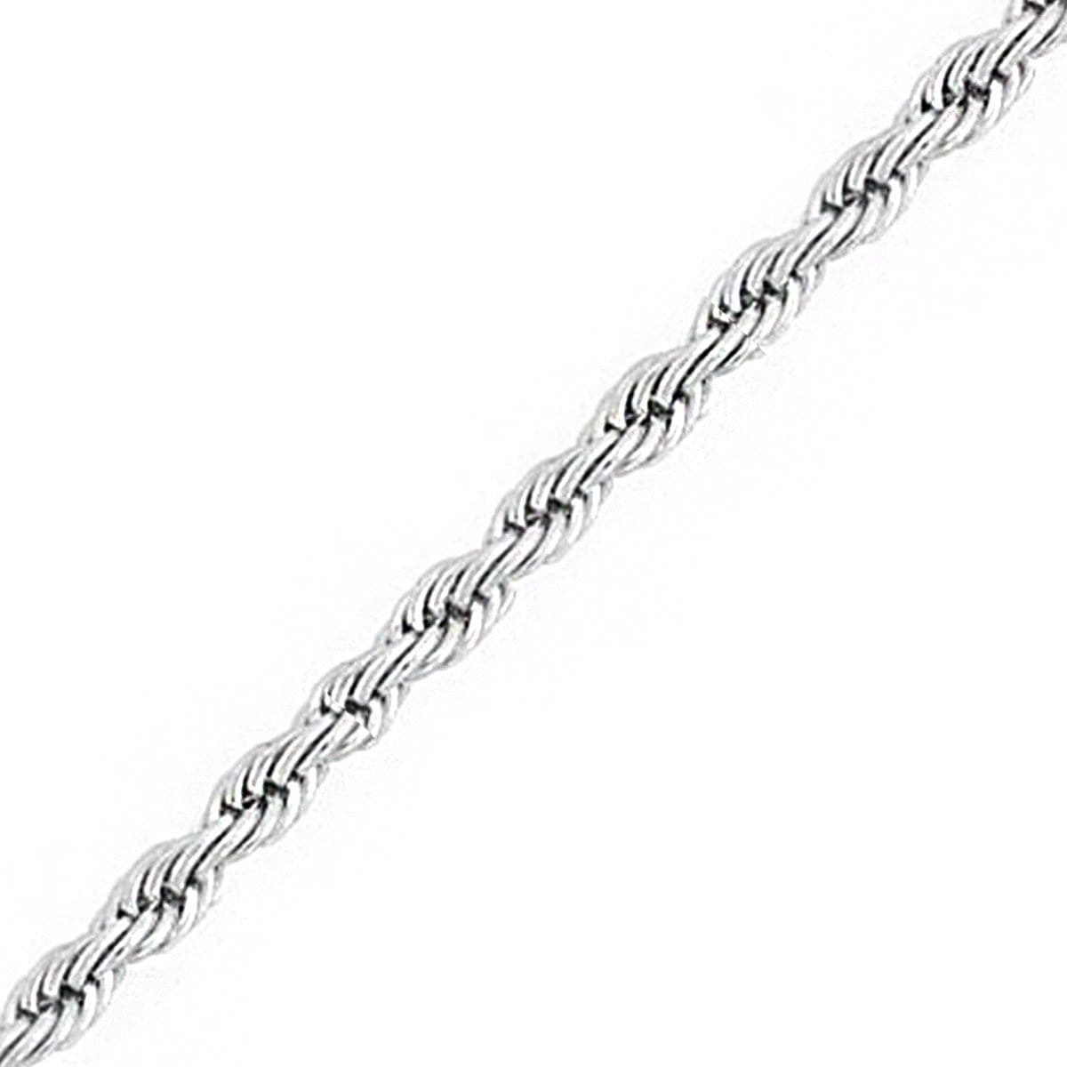 INOX JEWELRY Chains Silver Tone Stainless Steel Polished 2 mm French Rope Chain
