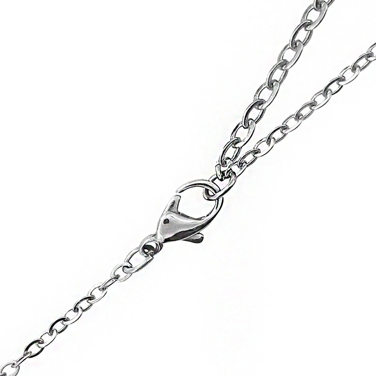 INOX JEWELRY Chains Silver Tone Stainless Steel Polished 2mm Round Cable Chain NSTC051-16
