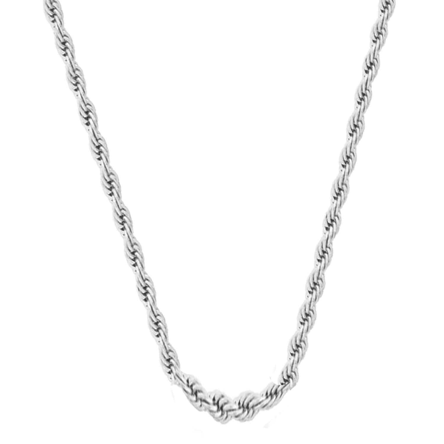 Buy Silver Stainless Steel Polished French Rope Chain Online