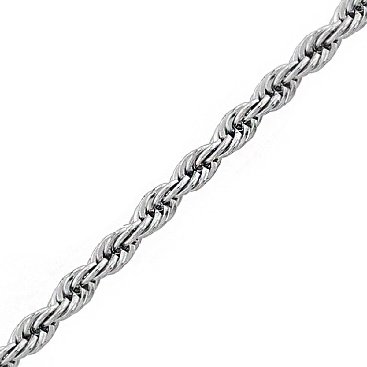 French Rope Style Chain Buy Silver Stainless Steel Polished 3.5mm French Rope Chain Online ...