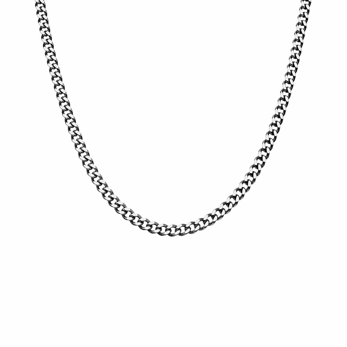 INOX JEWELRY Chains Silver Tone Stainless Steel Polished 5mm Diamond Cut Design Chain