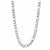 INOX JEWELRY Chains Silver Tone Stainless Steel Polished 9mm Classic Figaro Chain