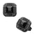 INOX JEWELRY Earrings Antique Bronze Plated Stainless Steel Black CZ Square Stud Earrings SSE15529SM