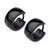 INOX JEWELRY Earrings Black Stainless Steel 6mm Solid Bali SSE11619K