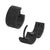 INOX JEWELRY Earrings Black Stainless Steel Thick Huggies SSE520B-6