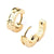 INOX JEWELRY Earrings Golden Tone Stainless Steel 4mm Industrial Cut Bali SSE323175GLD