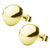 INOX JEWELRY Earrings Golden Tone Stainless Steel Medium Round Dome Studs SSE4712G
