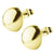 INOX JEWELRY Earrings Golden Tone Stainless Steel Medium Round Dome Studs SSE4712G