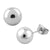 INOX JEWELRY Earrings Silver Tone Stainless Steel Ball Studs