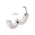 INOX JEWELRY Earrings Silver Tone Stainless Steel Prong Set Rainbow CZ Huggie Earrings SSE2023W