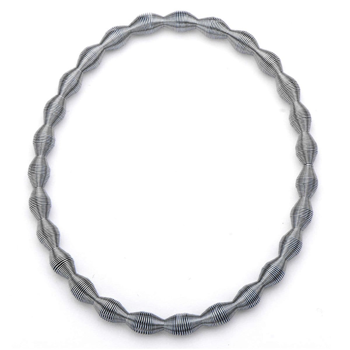 INOX JEWELRY Ladies Bracelets Silver Stainless Steel Polished Spring Stretch Bracelet BR633