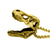 INOX JEWELRY Pendants 18K Gold Ion Plated Distressed Matte Stainless Steel T-Rex Skull Pendant with Chain SSP057GPNK