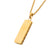 INOX JEWELRY Pendants 18K Gold Ion Plated Stainless Steel Engravable Drop Pendant with Round Box Chain SSP15467NKGP