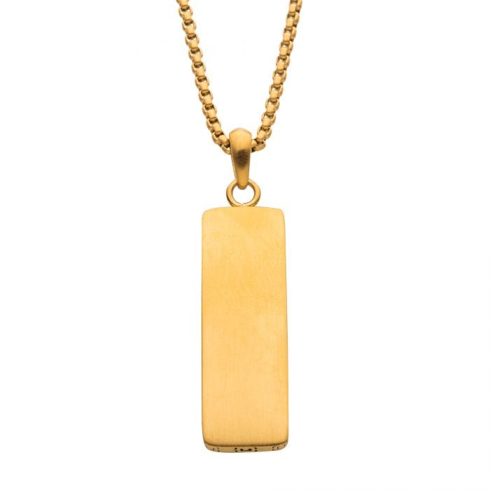 Buy 18K Gold Ion Plated Engravable Drop Pendant with Round Box