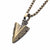 INOX JEWELRY Pendants Antiqued Finish Gold Stainless Steel Arrowhead Pendant with Chain SSP22628NKGP