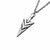 INOX JEWELRY Pendants Antiqued Finish Silver Tone Stainless Steel Arrowhead Pendant with Chain SSP36609NK1