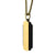 INOX JEWELRY Pendants Black and Gold Stainless Steel Matte Finish Cut-Out Frame and Hammered Design Dog Tag Pendant with Chain SSP224KGPNK1