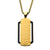 INOX JEWELRY Pendants Black and Gold Stainless Steel Matte Finish Cut-Out Frame and Hammered Design Dog Tag Pendant with Chain SSP224KGPNK1