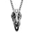 INOX JEWELRY Pendants Distressed Matte Finish Silver Tone Stainless Steel T-Rex Skull Pendant with Chain SSP057GMNK