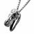INOX JEWELRY Pendants Distressed Matte Finish Silver Tone Stainless Steel T-Rex Skull Pendant with Chain SSP057GMNK