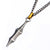 INOX JEWELRY Pendants Gold & Silver Stainless Steel Oxidized Finish Antique Spearhead Pendant SSP3114NK1