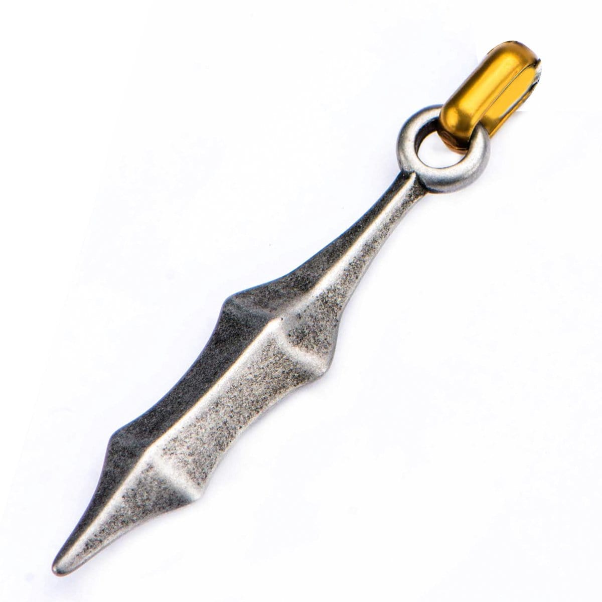 INOX JEWELRY Pendants Gold & Silver Stainless Steel Oxidized Finish Antique Spearhead Pendant SSP3114NK1