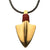 INOX JEWELRY Pendants Gold Stainless Steel Antique Finish with Red Leather Cord Arrowhead Pendant SSPN0088NK1