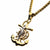 INOX JEWELRY Pendants Golden and Silver Tone Stainless Steel Anchor Design Religious Pendant with Chain SSP22506NK