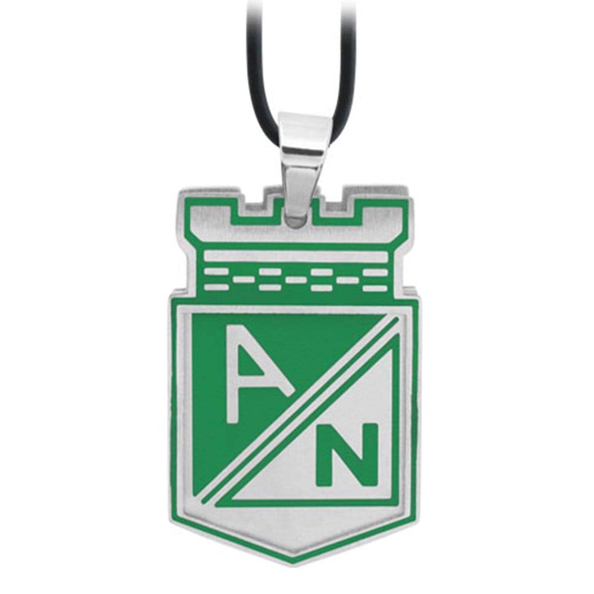 INOX JEWELRY Pendants Green and Silver Tone Stainless Steel Columbian Football Team Small Cut-Out Pendant SLSSP4463