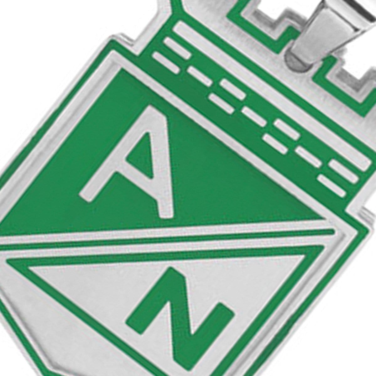 INOX JEWELRY Pendants Green and Silver Tone Stainless Steel Columbian Football Team Small Cut-Out Pendant SLSSP4463