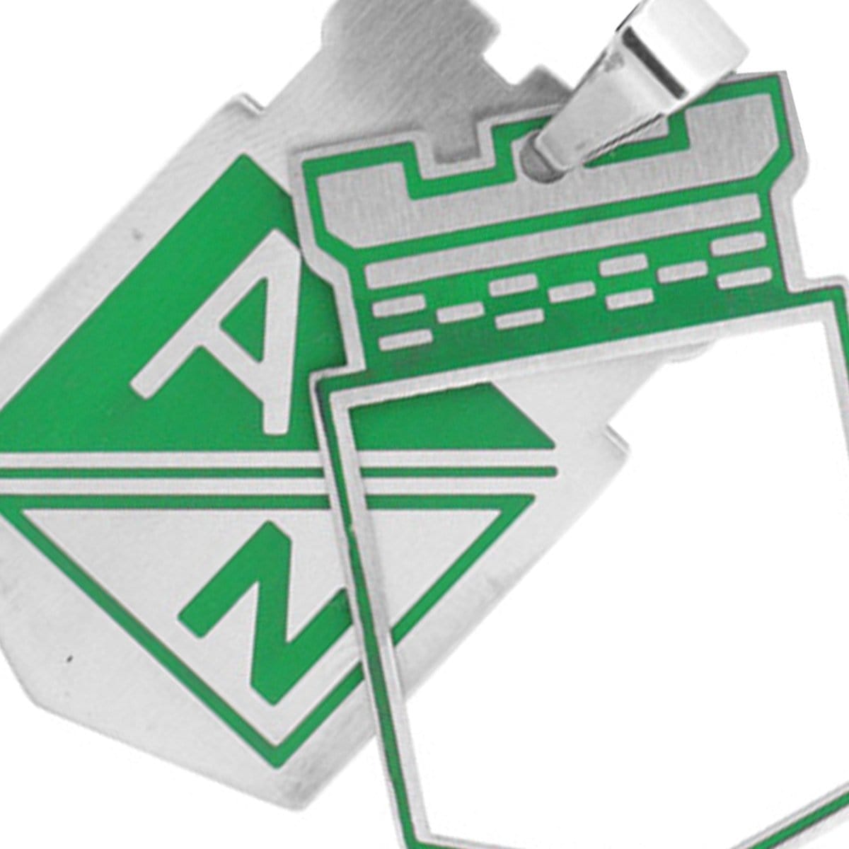 INOX JEWELRY Pendants Green and Silver Tone Stainless Steel Columbian Football Team Small Cut-Out Pendant SLSSP4463