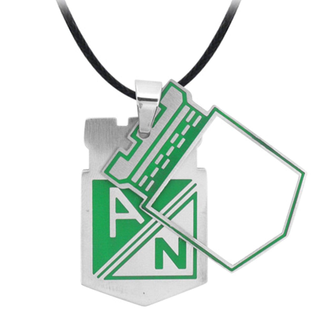 INOX JEWELRY Pendants Green and Silver Tone Stainless Steel Columbian Football Team Small Cut-Out Pendant SLSSP4463