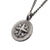 INOX JEWELRY Pendants Gunmetal Silver Tone Stainless Steel Compass Medallion Pendant with Chain SSP14931NK