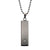 INOX JEWELRY Pendants Gunmetal Silver Tone Stainless Steel with CZ Accent Engraveable Tag Pendant and Chain SSP12732NK